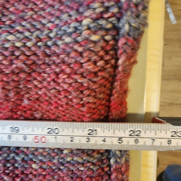 VTG Fiorella Italy Womens Medium Wool Blend Cable Short Sleeve Sweater Granola - Picture 8 of 9